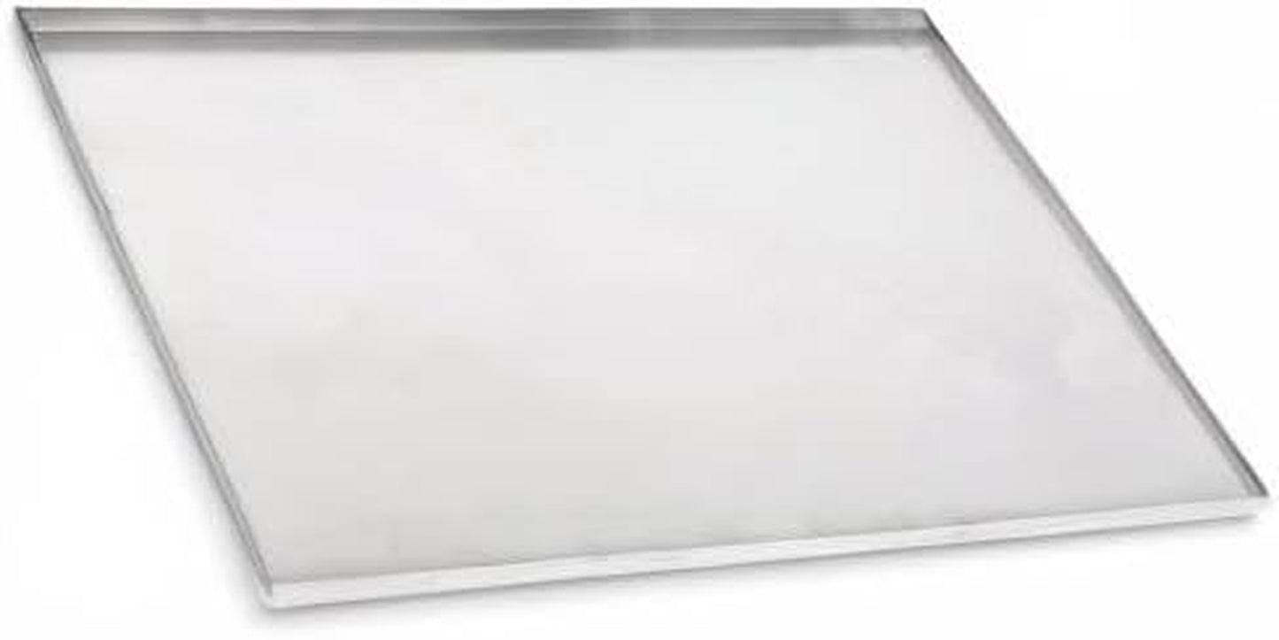 23.5" X 16.5" Metal Replacement Dog Crate Pan Chew Proof Crack Proof Pet Kennel Tray Central Dog Training Crate Pan Pet Supplies, Galvanized, 1" H